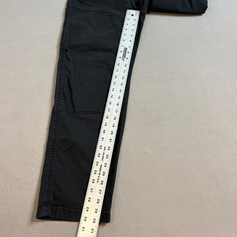 Hollister Pants Mens 30x32 Black Baggy Carpenter Cargo Double Knee Utility Work - Picture 7 of 8